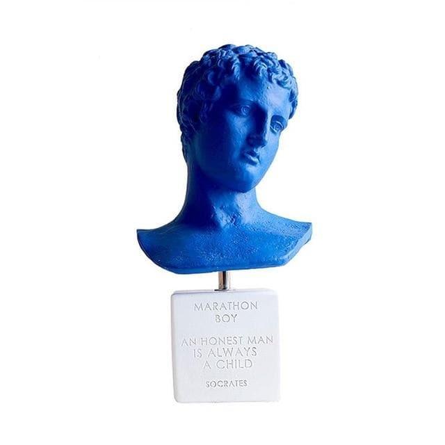 Sculptures & Statues Blue David's Head Bust Statue sold by Fleurlovin, Free Shipping Worldwide