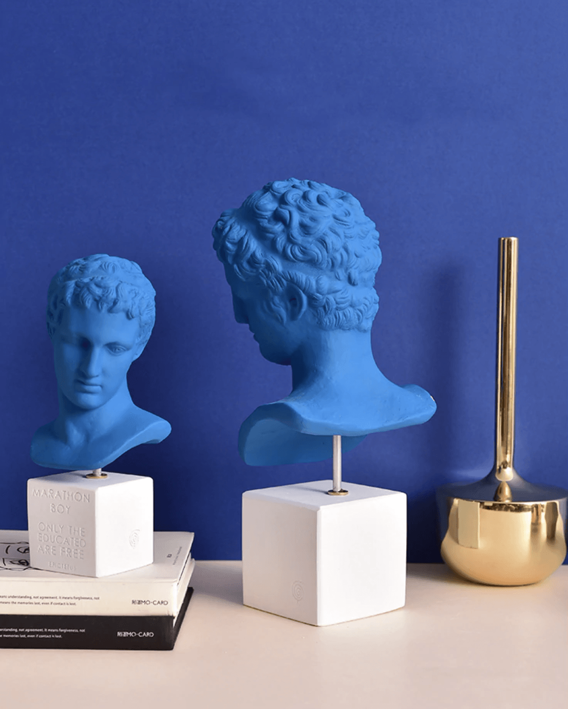 Sculptures & Statues Blue David's Head Bust Statue sold by Fleurlovin, Free Shipping Worldwide