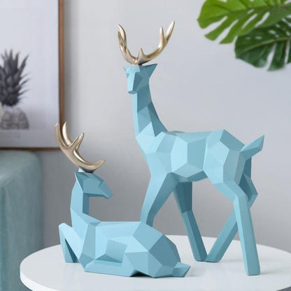 Sculptures & Statues Reindeer Scandinavian Sculpture Set of 2 sold by Fleurlovin, Free Shipping Worldwide