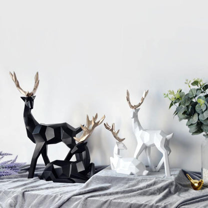 Sculptures & Statues Reindeer Scandinavian Sculpture Set of 2 sold by Fleurlovin, Free Shipping Worldwide