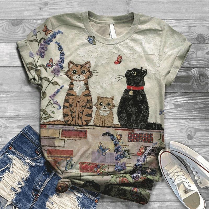  Siblings Cat T-Shirt sold by Fleurlovin, Free Shipping Worldwide