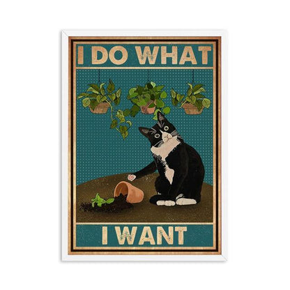  Silly Cat Wall Art sold by Fleurlovin, Free Shipping Worldwide