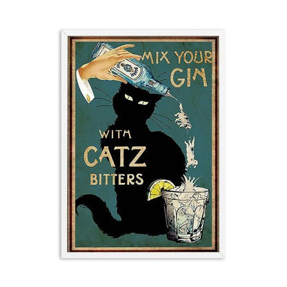  Silly Cat Wall Art sold by Fleurlovin, Free Shipping Worldwide