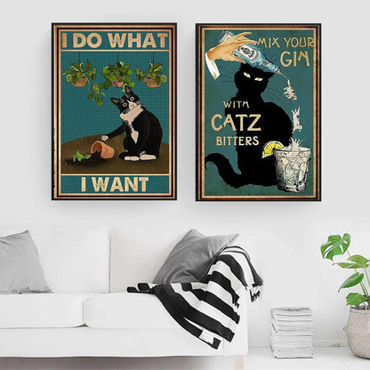  Silly Cat Wall Art sold by Fleurlovin, Free Shipping Worldwide