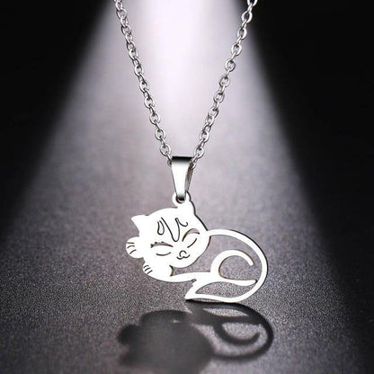  Sleep Cat Necklace sold by Fleurlovin, Free Shipping Worldwide