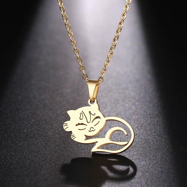  Sleep Cat Necklace sold by Fleurlovin, Free Shipping Worldwide