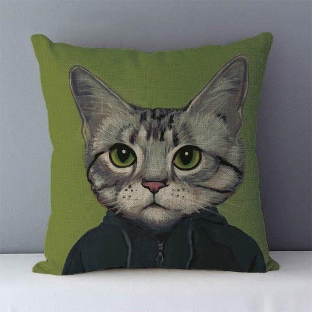  Smart Cat Pillowcase sold by Fleurlovin, Free Shipping Worldwide