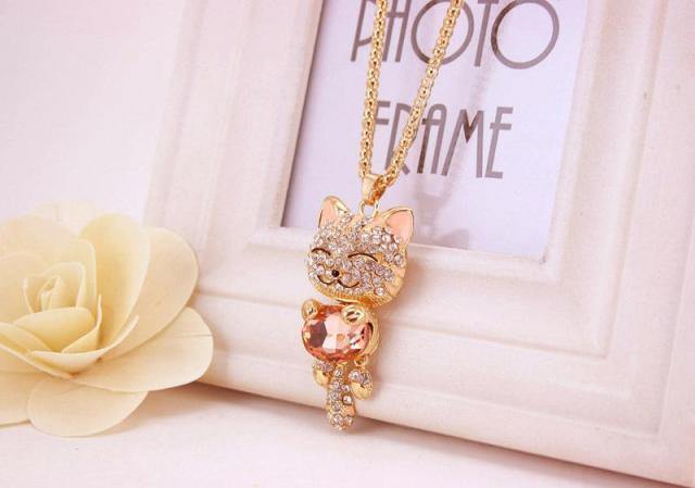  Smiley Cat Necklace sold by Fleurlovin, Free Shipping Worldwide