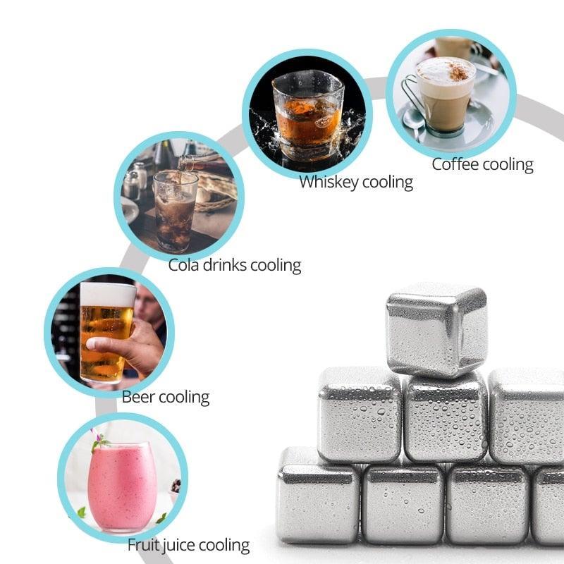  Stainless Steel Ice Cubes sold by Fleurlovin, Free Shipping Worldwide