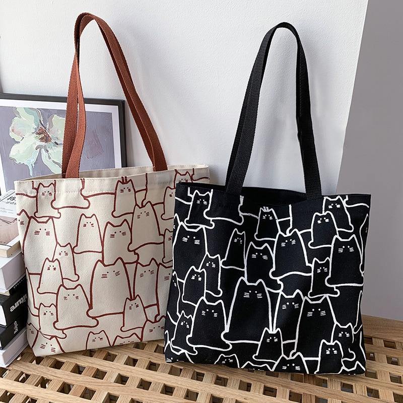  Stylish Cat Tote Bag sold by Fleurlovin, Free Shipping Worldwide