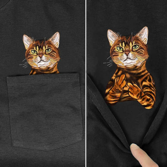  Suprise Pocket Cat T-Shirt 2 sold by Fleurlovin, Free Shipping Worldwide