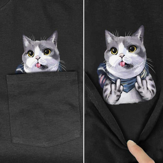  Suprise Pocket Cat T-Shirt 3 sold by Fleurlovin, Free Shipping Worldwide