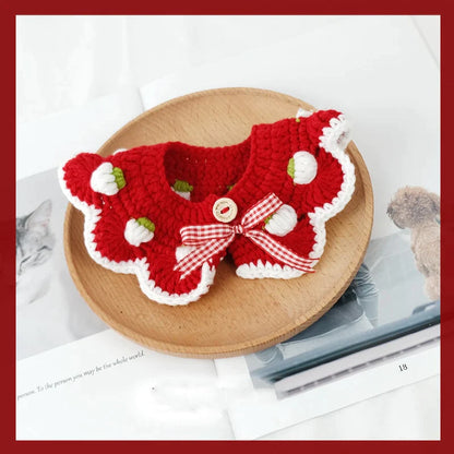  Sweet Butterfly Wool Knitted Cat Collar sold by Fleurlovin, Free Shipping Worldwide