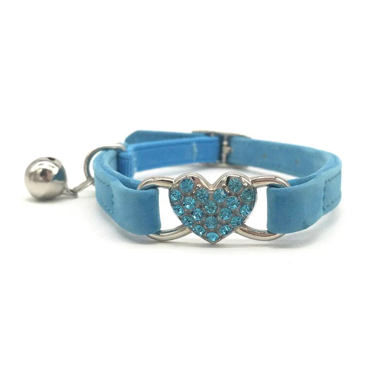  Sweet Heart Charm & Bell Cat Collar sold by Fleurlovin, Free Shipping Worldwide