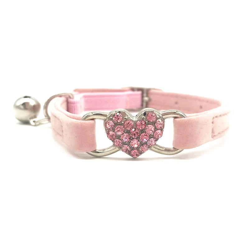  Sweet Heart Charm & Bell Cat Collar sold by Fleurlovin, Free Shipping Worldwide