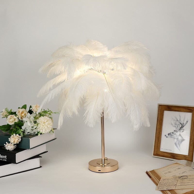 Table lamps Luxury LED Feather Lamp sold by Fleurlovin, Free Shipping Worldwide