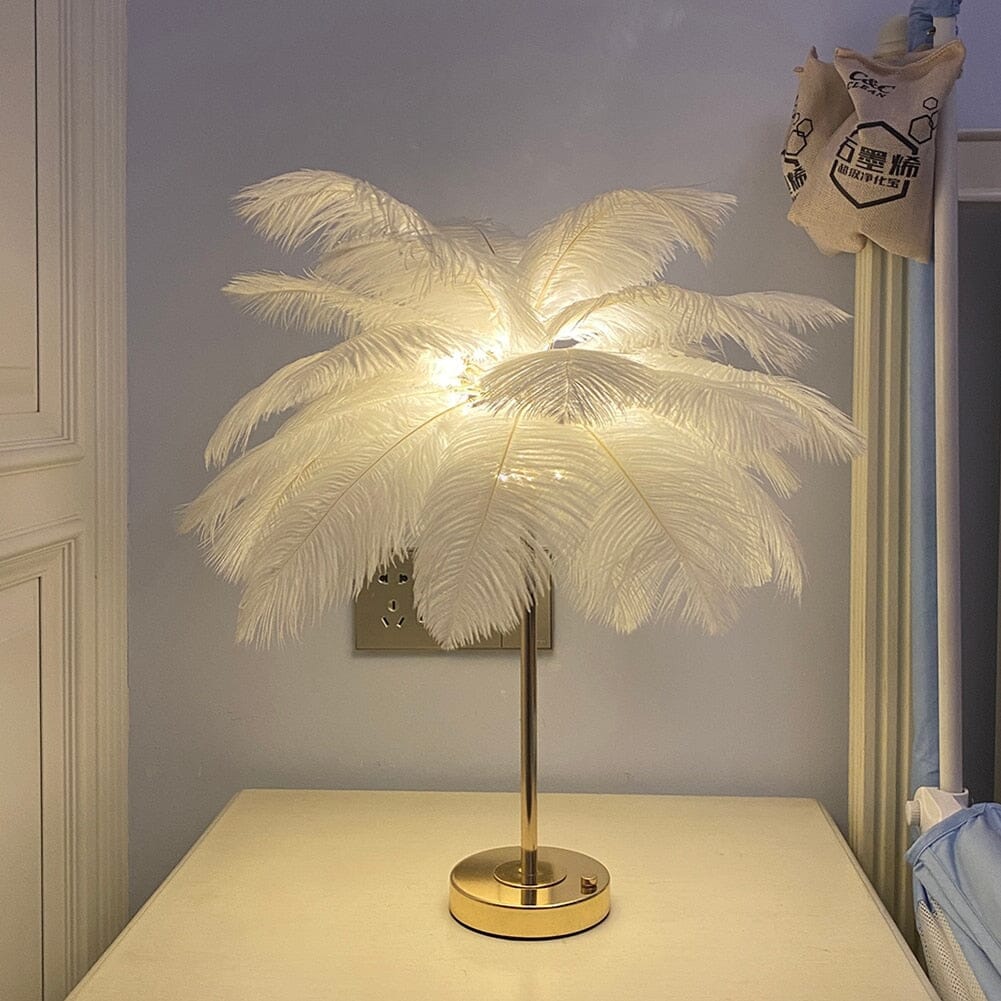 Table lamps Luxury LED Feather Lamp sold by Fleurlovin, Free Shipping Worldwide