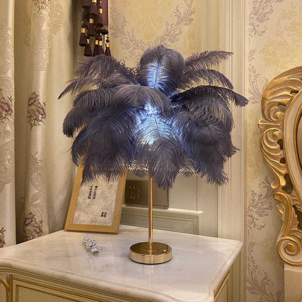 Table lamps Luxury LED Feather Lamp sold by Fleurlovin, Free Shipping Worldwide