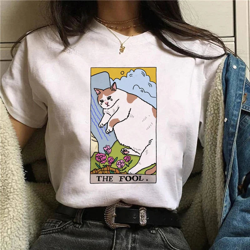  The Fool Cat T-Shirt sold by Fleurlovin, Free Shipping Worldwide