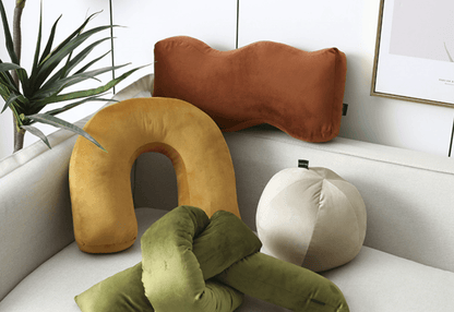 Throw Pillows Velvety Retro Shapes Pillow sold by Fleurlovin, Free Shipping Worldwide