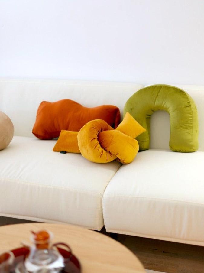 Throw Pillows Velvety Retro Shapes Pillow sold by Fleurlovin, Free Shipping Worldwide