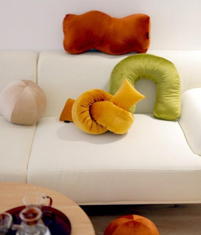 Throw Pillows Velvety Retro Shapes Pillow sold by Fleurlovin, Free Shipping Worldwide