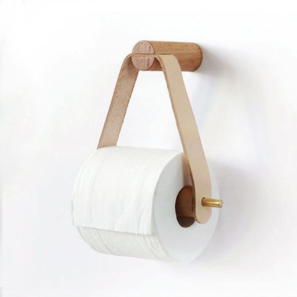 Toilet Paper Holders Leatherette and Oak Toilet Paper Holder sold by Fleurlovin, Free Shipping Worldwide