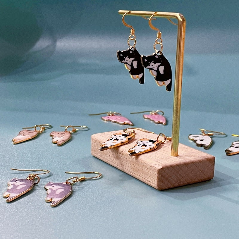  Trendy Cute Kitten Cat Earrings sold by Fleurlovin, Free Shipping Worldwide