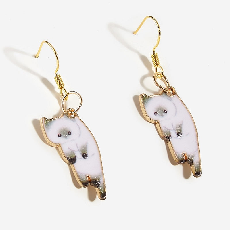  Trendy Cute Kitten Cat Earrings sold by Fleurlovin, Free Shipping Worldwide