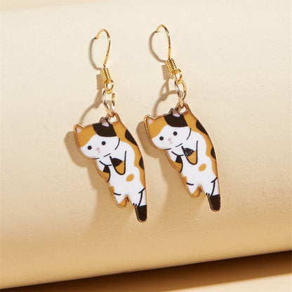  Trendy Cute Kitten Cat Earrings sold by Fleurlovin, Free Shipping Worldwide