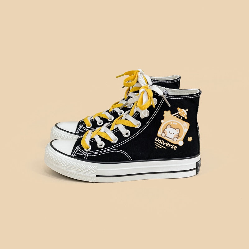  UFO Kitty Cat Universe Sneakers sold by Fleurlovin, Free Shipping Worldwide