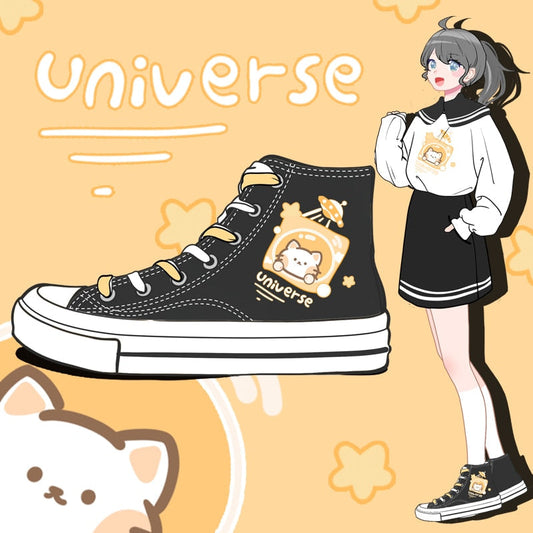  UFO Kitty Cat Universe Sneakers sold by Fleurlovin, Free Shipping Worldwide