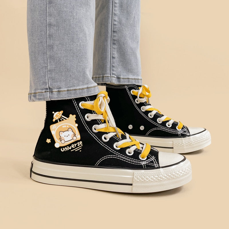  UFO Kitty Cat Universe Sneakers sold by Fleurlovin, Free Shipping Worldwide