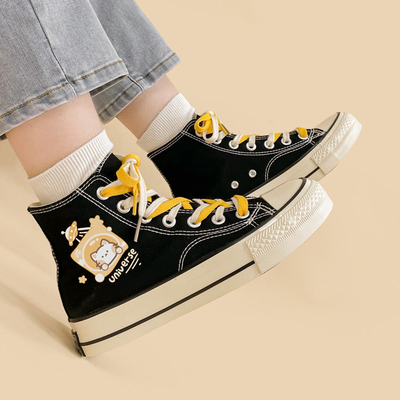  UFO Kitty Cat Universe Sneakers sold by Fleurlovin, Free Shipping Worldwide