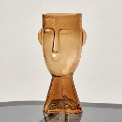 Vases Abstract Face Blown Glass Vase sold by Fleurlovin, Free Shipping Worldwide