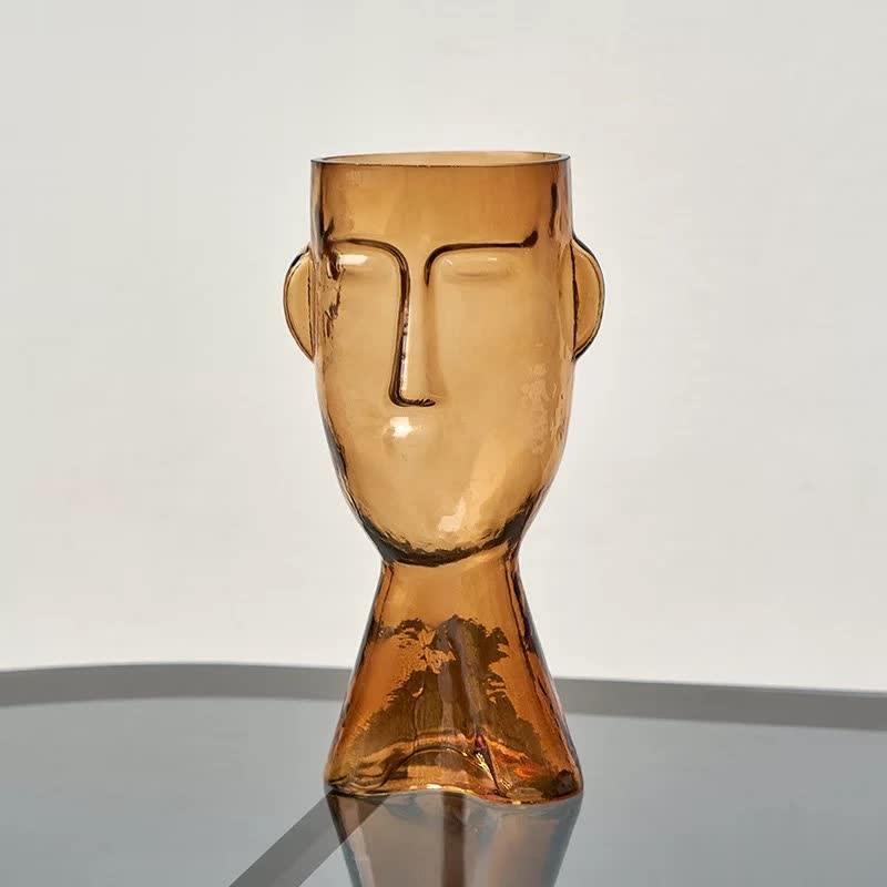 Vases Abstract Face Blown Glass Vase sold by Fleurlovin, Free Shipping Worldwide