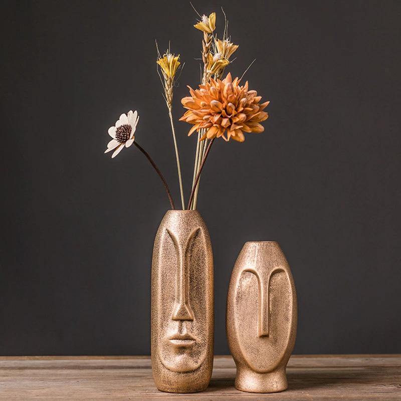 Vases Abstract Long Face Ceramic Vase sold by Fleurlovin, Free Shipping Worldwide