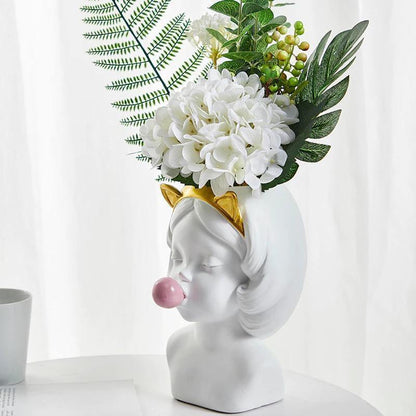 Vases Bubble-Blowing Babe Bust Planter Vase sold by Fleurlovin, Free Shipping Worldwide