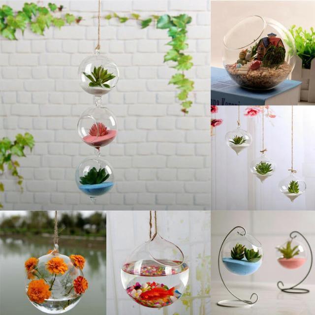 Vases Hanging Glass Ball Terrarium Vase sold by Fleurlovin, Free Shipping Worldwide