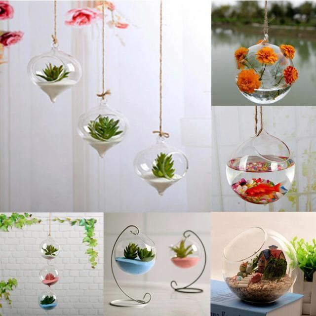 Vases Hanging Glass Ball Terrarium Vase sold by Fleurlovin, Free Shipping Worldwide