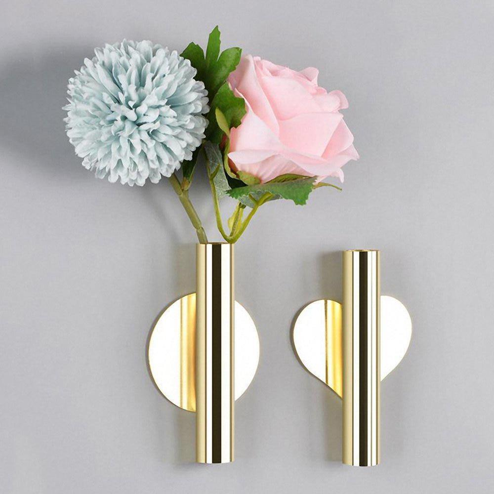 Vases Modern Wall Mounted Metal Tube Vase sold by Fleurlovin, Free Shipping Worldwide