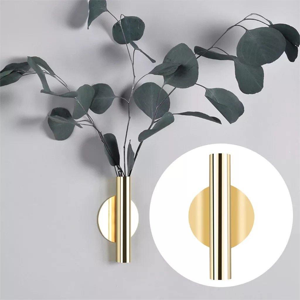 Vases Modern Wall Mounted Metal Tube Vase sold by Fleurlovin, Free Shipping Worldwide