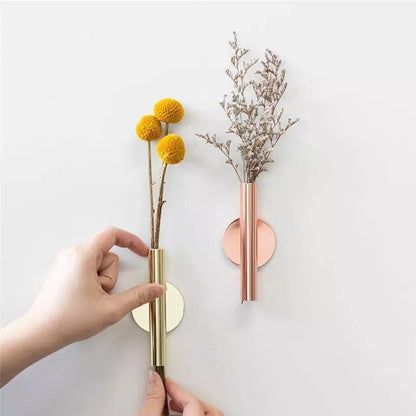 Vases Modern Wall Mounted Metal Tube Vase sold by Fleurlovin, Free Shipping Worldwide