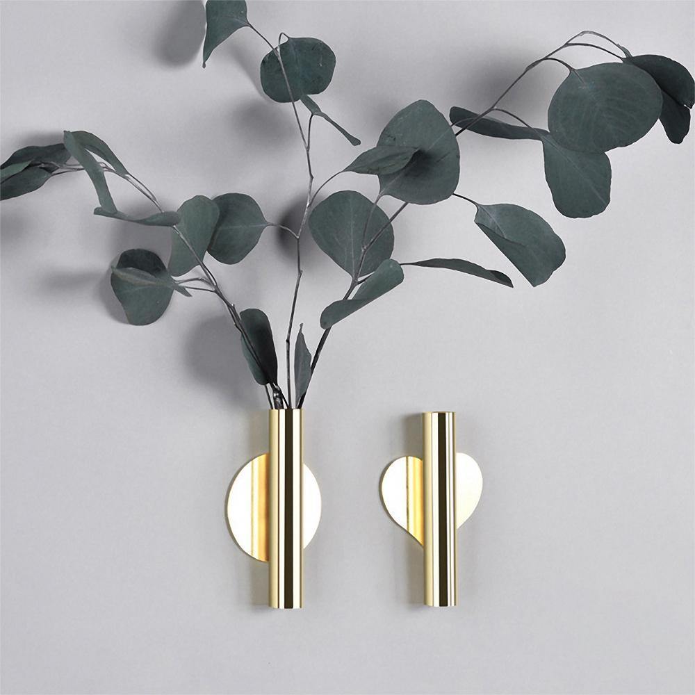 Vases Modern Wall Mounted Metal Tube Vase sold by Fleurlovin, Free Shipping Worldwide