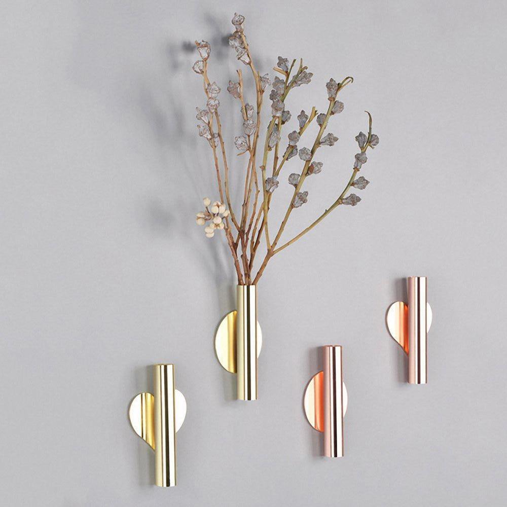 Vases Modern Wall Mounted Metal Tube Vase sold by Fleurlovin, Free Shipping Worldwide