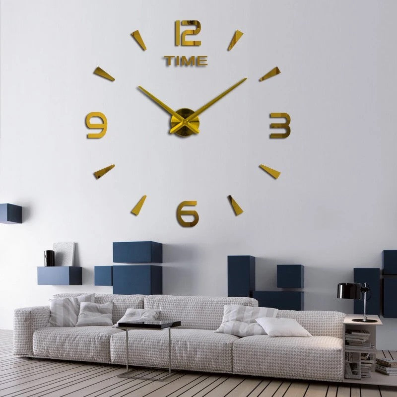 Wall Clock Gold Acrylic 3D Wall Clock sold by Fleurlovin, Free Shipping Worldwide