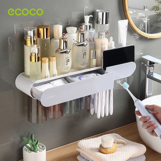 Wall-Mounted Toothbrush Station - Premium  from New arrivals 1 - Just $34.99! Shop now at Fleurlovin