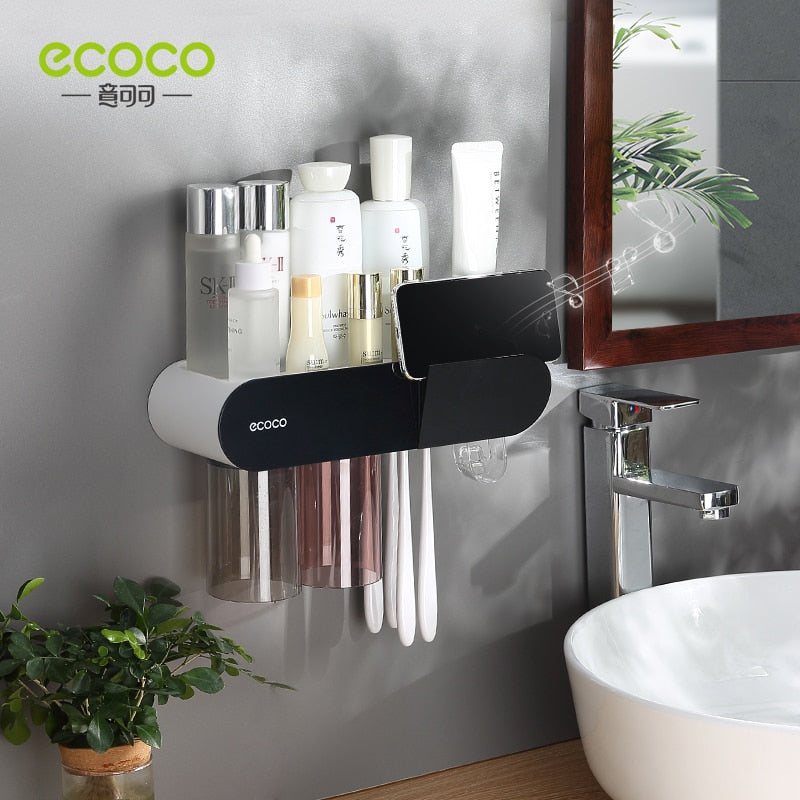 Wall-Mounted Toothbrush Station - Premium  from New arrivals 1 - Just $34.99! Shop now at Fleurlovin