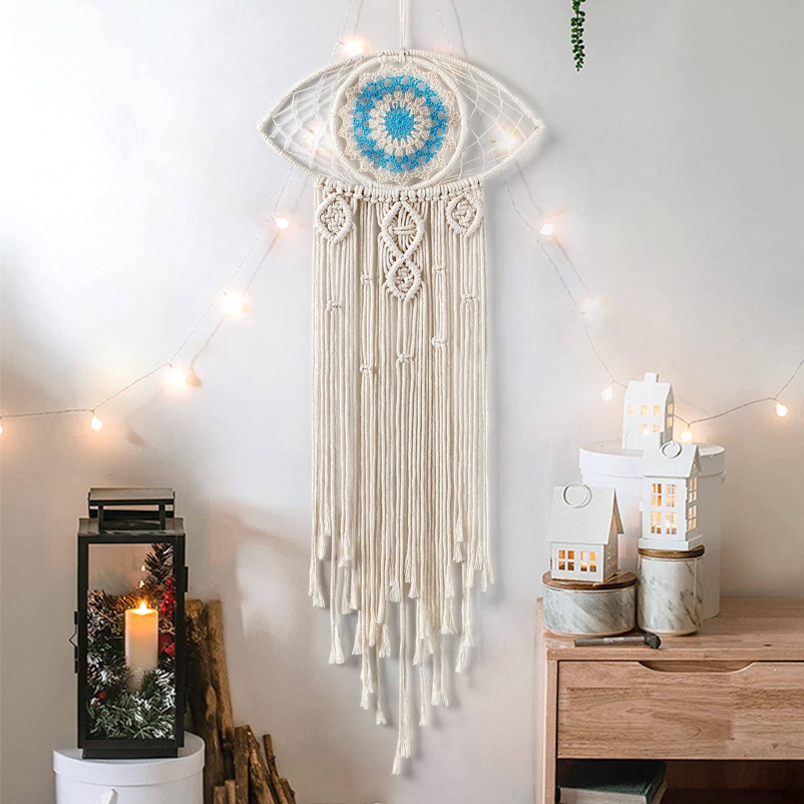 Wall lamps Bohemian Macrame Dream Catcher With Lights sold by Fleurlovin, Free Shipping Worldwide