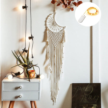 Wall lamps Bohemian Macrame Dream Catcher With Lights sold by Fleurlovin, Free Shipping Worldwide